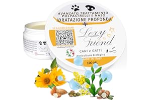 LexyFriend Crema Balsamo Naso Polpastrelli Cani e Gatti, Crema Naso Polpastrelli e Gomiti Secchi Cane Gatto 100 ml | Balsamo per Cani | Trattamento IDRATANTE INTENSIVO