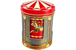 MediMuc Funfair Spieluhrdose - Dose, Gebäckdose, Aufbewahrungsdose, Keksdose, Blechdose - lebensmittelecht - Vol. 0,75l