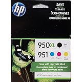 HP 950XL und 951 Tintenpatronen, hohe Ergiebigkeit, Schwarz und Standard-C/M/Y-Farbtintenpatrone