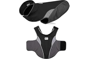 Kismaple Płaszcz dla zwierząt domowych kurtka odblaskowa wodoodporna odzież na zewnątrz polarowa podszewka zimowa ciepła kamizelka dla małych psów odzież czarna S klatka piersiowa: 40 cm, szyk: 30 cm