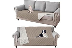 GEBIN Waterproof Sofa Cover, Dog Blanket for Sofa Bed Protection, Waterproof Furniture Protector Couch Cover Anti Scratch Dirty, Non Slip Sofa Covers (Khaki,76x127cm)