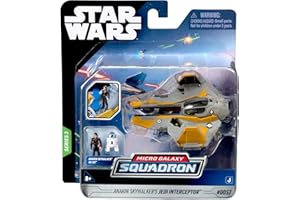 Bizak Star Wars Micro Galaxy Squadron Jedi Interceptor Anakin Skywalker pojazd 8 cm z 2 figurkami 2,5 cm (62610035)