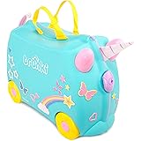 Trunki Children’s Ride-On Suitcase & Kid's Hand Luggage: Una Unicorn (Teal)