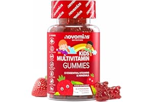 Gommes Multivitamines Enfants – Immunité & vitalité – 13 vitamines (A, C, D3) + zinc – 30 gommes – Novomins
