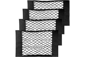 Frevoitna 4 Pcs Filet de Rangement de Coffre, Filet Coffre Voiture 40 X 25cm, Filet Rangement Voiture Élastique, Filets pour Auto pour Camping-Cars, Bateaux, Maison, Véhicules Utilitaires, Caravane