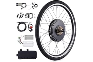 VIRIBUS Kit de Bicicleta Eléctrica con Pantalla LCD para Rueda Trasera Kit de Conversión de Bicicleta Eléctrica de 5 Velocidades Kit de Motor de Bicicleta para Bicicleta de Montaña