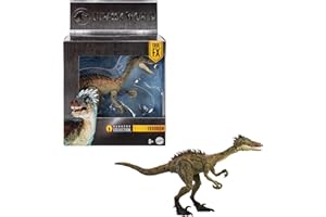 Mattel Jurassic World Hammond Collection Dinosaur Action Figure Toy Troodon Species, Premium Movie Design Glass Eyes & 14 Points Articulation, JDJ11