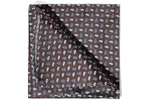 BRERA 67 - Fazzoletto da Taschino Elegante in Seta, Fazzoletti per Abiti e per Giacche 25X25 cm, Accessorio Uomo per Cerimonie e Matrimoni, Pochette Classica