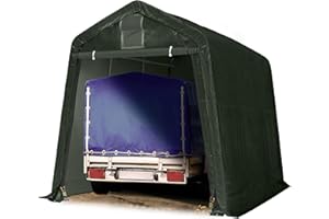 TOOLPORT Abri/Tente Garage Premium 2,4x3,6 m pour Voiture et Bateau - Toile PE 600 N imperméable Vert