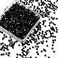 1000pcs 4 mm Bicone Crystal Beads Faceted Crystal Glass Beads Bulk for Jewelry Making DIY Necklace Bracelet Earring (Jet Black)
