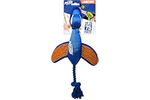 Nerf Dog - Pato de Lanzamiento de Nailon Force Grip de 16.5 Pulgadas, Azul/Naranja