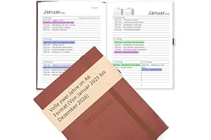 BANDEAX Planer 2025 und 2026 A6 (Jan 2025 - Dez 2026) für 2 Jahre | Kalender Buchkalender 2025-2026 als Terminkalender, Terminplaner, Agenda | Wochenplaner als Organizer auf Deutsch Braun