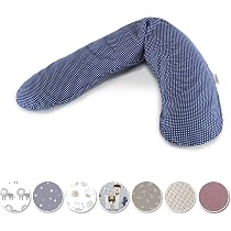 Coussin Grossesse Et Allaitement Theraline 190cm - Housse Taupe, Perles De Remplissage