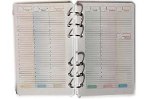 TIPOME Ricambio/Ricarica per agenda organizer - A6 Personal 10x17cm - 52 settimane - Agenda perpetua - Français