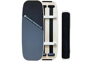 RPM Power Balance Board Roller - Tavola propriocettiva - Pedana Equilibrio Legno per Rafforzamento Muscoli e riduzione Rischio lesione, Tavola Fitness con Rullo per Esercizi di Coordinazione