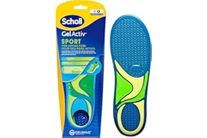 ‎DR. SCHOLL'S Scholl GelActiv Sport-Einlegesohlen für Männer, Ganztägig komfortable Laufschuheinlegesohlen für frische und kühle Füße, super Stoßdämpfung und Federung mit GelWave-Technologie, Größe 40 - 46,5