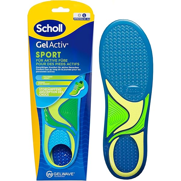 Solette Per Basket FOOTGEL - Uomo, Taglia EU 43-47, Nero, Ammortizzamento Gel Per Scarpe Da Sport