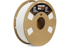 OVERTURE PETG Filament 1.75mm 3D Printer Filament PETG,1kg Spool (2.2lbs), Dimensional Accuracy +/-0.03mm, Fit Most FDM Printer(White)