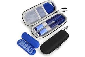 MOSTFUN Insulin Cooler Travel Case with 2 Ice Packs, Insulin Pen Case, Portable Medicine Cooler for Diabetic Supplies, Small Storage Travail Packs for Insulin Pens and Needles (Black)
