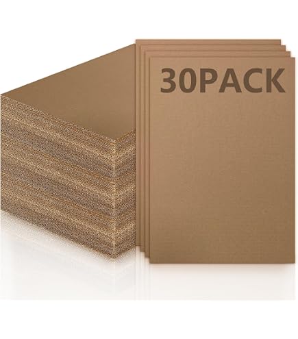 Carton Ondulé Marron Kraft – 30 Feuilles épaisses En 3 Mm, Formats A3 Ou A4 – Idéal Pour DIY, Emballage Et Travaux Manuels Créatifs