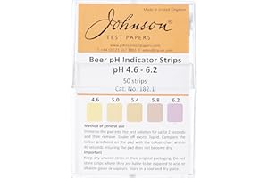 JOHNSON TEST PAPERS JOHNSON BEER pH INDICATOR STRIPS (pH 4.6-6.2) HOMEBREW