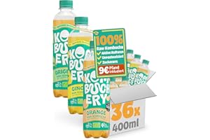 ‎KOMBUCHERY KOMBUCHERY® Mix Raw Kombucha BIO | 36 x 400ml | Fermentierter Tee mit aktiven Darm-Kulturen | Zuckerarm & Kalorienarm | Unpasteurisiert, Probiotisch, Vegan, Testsieger | ink. 9€ PFAND