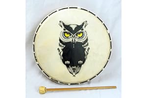 JUSNOVA Schamanentrommel Bodhran Trommel Rahmentrommel Tambour 40x7 cm - inkl. Schlegel