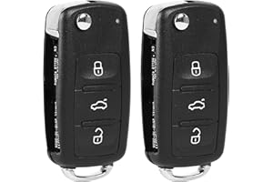 Betterher 2 stück Repair Reparatur Satz 3-Tasten Auto Schlüssel Austausch Gehäuse(Ohne Klingen) Rohling kompatibel für VW Golf UP Polo T5 Beetle EOS Jetta Caddy Tiguan