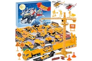 iZoeL Calendrier de l'Avent 2025 Voiture Enfant, 24 Voitures en Alliage, Cadeau Surprise Jouet Enfant 2 3 4 5 6 Ans, Calendrier de l'Avent Garçon pour Fils Petit-Fils Frère Neveu