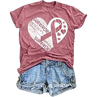 T-Shirt Octobre Rose – Ruban De Sensibilisation Au Cancer Du Sein – Femme Grande Taille Décontracté