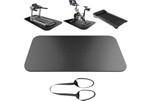 TONINT Treadmill Mat,Exercise Bike Trainer Mat, Exercise Equipment Mat,Elliptical Machine Mat,Protective Floor Mat for Under Stationary Bike, Spin Bike, Fitness Equipment (60 x 120 x 0.5(cm))
