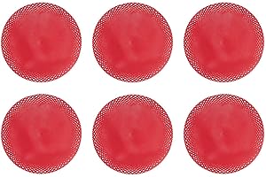 Harvey and Mason Set Of 6 Round Red Christmas Placemats For Any Dining Table Art Deco Luxury Tableware