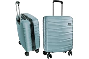 HANSEKOFFER Handgepäck Koffer Hartschale · Reisekoffer mit Rollen · Trolley · Hartschalenkoffer mit Teleskopgriff · Leicht · Rollkoffer mit Zahlenschloss · Petrolgrün