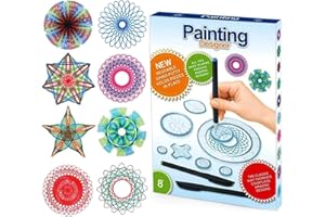EHOMIIII 🎨 Kreativität pur: Spiral Designer-Set | 26teiliges Multifunktionales Spirograph | Farbfroh & Interaktiv | Unbegrenzte Zeichenmöglichkeiten | Herausforderung für Anfänger & Profis (Inklusive Malvorla