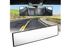 HossomAuto Rückspiegel, Innenspiegel, Panorama Innenspiegel, Große Vision Weitwinkel Panorama Rückspiegel, Universal Spiegel für Auto, SUV, CRV, Vans, Trucks (285mmx70mm)