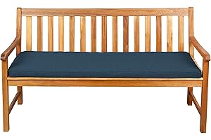 Gutekissen® Cojín de Asiento para Banco, Columpios de Jardín, Asiento, Liso. FK5 (140x40x5, Azul Marino)