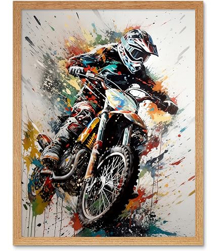 Toile Déco Marc Márquez MotoGP - Impression 60x90 Cm, Idéale Pour Chambre, Bureau - Cadeau Fan De Sport Moto