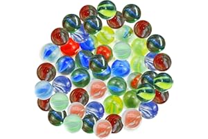 Neez Billes Enfant - Assortiment Billes en Verre, Bille, Pépites Rares de Soleil pour Décoration, Jeux de Billes Enfant - Multicolore Sac de Marblegen Bille (170 Billes de Couleur)