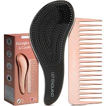 IMAXWAVE Locken-Bürste Mit 9 Reihen – Profi-Entwirrer Für Lockiges Haar, Rot, Super Leicht & Handlich