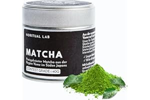 ‎NORITUAL LAB Ceremonial Matcha - Contest Grade - Preisgekröntes Grüntee-Pulver aus Japan - Original Japanischer Tee der Ersten Ernte - In Handarbeit Hergestellt - 40g