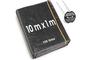 MOOWY Membrana diserbante 10 m² – Resistente Telo Anti-Erbacce da Giardino, Copertura per terrazzo, Sentiero e aiuole – Membrana Anti-Erbacce di Alta qualità