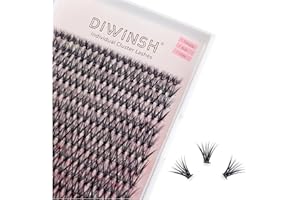 DIWINSH Extensiones Pestañas 240PCS Individuales Cluster 40D 0.07 D Curl 9-16mm Mixed Pestañas postizas Extensión DIY de pestañas Individuales Racimo en Casa (40D-9-16mm-MIX)