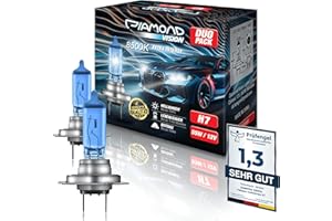 ‎DIAMOND VISION Diamond Vision 2x H7 Lampe Auto H7 12V 55W | 8500K Xenon Look Kaltweiß | Halogen KFZ Autolampen | zweimal so langlebig | Duobox | E-Prüfzeichen | PX26D