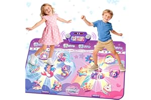 MUZREES 2025 Tappetino da Ballo per Bambini e Bluetooth Wireless- con Batteria Ricaricabile da 1200mAh- Tappetino da Ballo elettronico Giocattoli per Ragazze dai 3 4 5 6 7 8