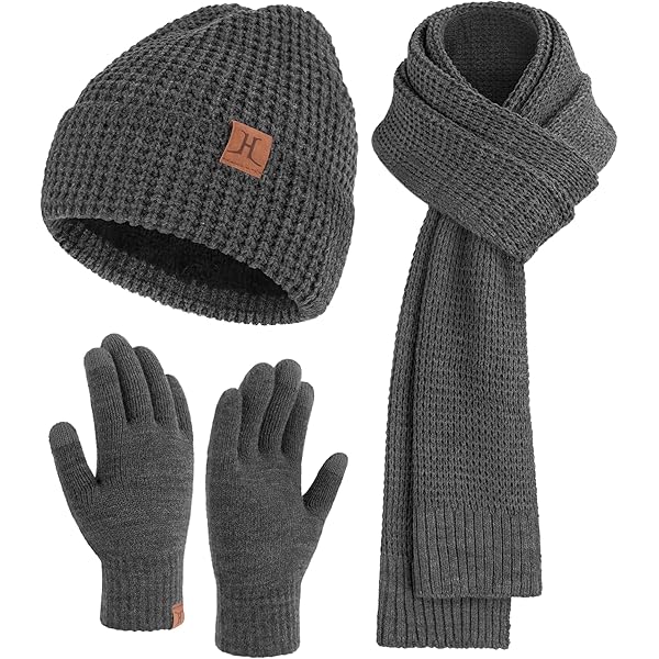 Mütze, Schal & Handschuhe Set Damen/Herren – Beheizbar, Kuschelig, Mit Touchscreen-Funktion
