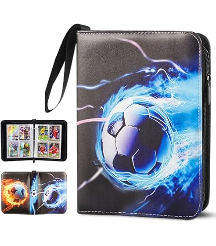 TCGUARD Album de Collection de Football, 720 Pochettes, Album pour Cartes de Football, Doubles Pages avec PU Imperméable, Fermeture Éclair pour Cartes de Sport, Rouge TCGUARD Album de Collection de Football, 720 Pochettes, Album pour Cartes de Football, Doubles Pages avec PU Imperméable, Fermeture Éclair pour Cartes de Sport, Rouge