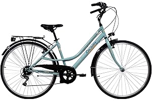 Denver Discovery Adventures Trekkingrad 28 Zoll Damen-VTC – 6 Gänge – Shimano TY21 + Vorbau verstellbar, 71 cm, wassergrün