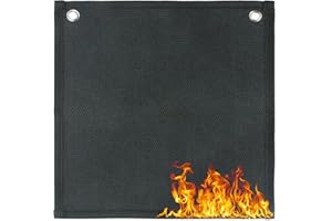 SWAVITIE Tappetino ignifugo, 300 x 300 mm, protezione antincendio, adatto per interni ed esterni, isolato termicamente (900 °C, a breve termine)