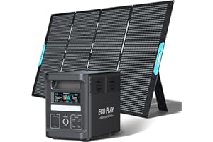ECO PLAY Portable Power Station EP1800,1536Wh LiFePO4 Battery Backup, Expandable Capacity up to 4kWh,1.1H to Full Charge, Solar Input 1200W Max, UPS, APP, 1800W Solar Generator for Camping(1800W+400W)