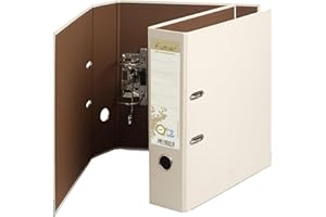 Exacompta - Ref 53986SE - Forever Collection - Prem'Touch Lever Arch File - 320 x 290mm, Suitable for A4 Documents, 80mm Spine, 100% Recycled Paper - Ivory